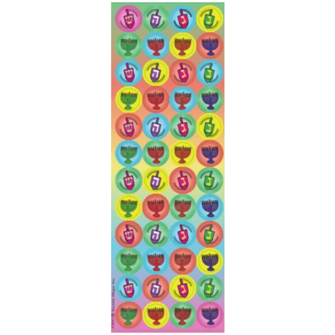 Dreidel & Menorah Dot Stickers – 25 Sheets | Chanukah Circle Stickers for Classroom, Crafts & Decorations